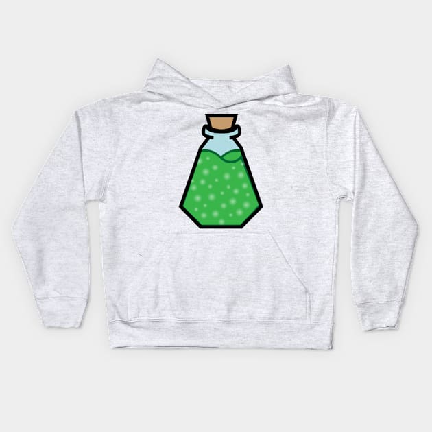 DIY Single Green Potion or Poison for Tabletop Board Games (Style 4) Kids Hoodie by GorsskyVlogs